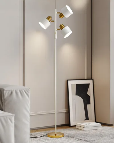 Miniatura 2 de OYEARS Lámpara de pie para sala de estar, iluminación brillante, alta y moderna, industrial, vintage, lámparas de esquina de pie, luz LED, luz