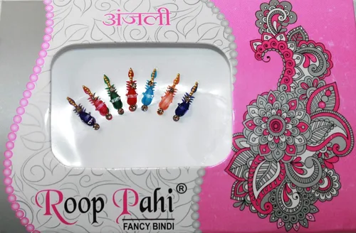 Miniatura 3 de IS4A Paquete de 10 calcomanías Bindi para mujer, joyería Bindi para la frente, Indian Bindi, joyas faciales multicolor