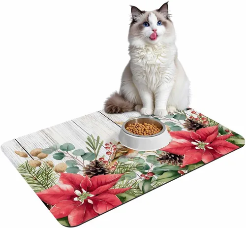 Miniatura 7 de Tapete de baño de Navidad para bañera, antideslizante, de secado rápido y absorbente, tierra de diatomeas, cocina, ducha, fregadero, lavable, tapete
