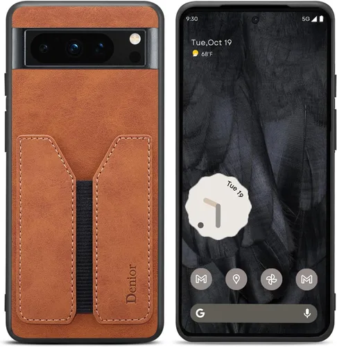 Miniatura 2 de Kowauri Funda para Google Pixel 8 Pro, Funda de piel sintética con ranura para tarjeta de crédito Funda protectora ultra delgada para Google Pixel 8