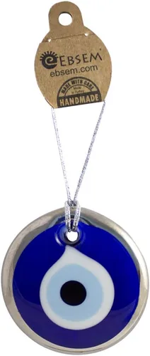 Miniatura 11 de Adorno decorativo de cristal turco griego hecho a mano chapado en platino para buena suerte, éxito y protección (1.5 pulgadas)