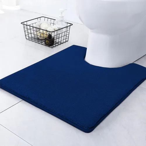 Miniatura 24 de SWEMSTAR Alfombra de baño de espuma viscoelástica con alfombra de inodoro, tapete de baño absorbente de agua para suelo de baño, antideslizante
