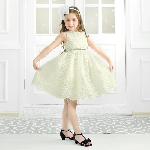 Miniatura 3 de PANDANINJIA Lilly Zapatos de vestir para niñas con tacón y correa en T, puntera abierta, lazo para niños pequeños y grandes, zapatos para niñas
