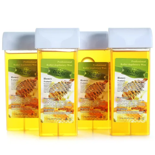 Kit de recarga de rodillo de cera para depilación, cartuchos de cera suave para depilación corporal, piernas y brazos (3.52 onzas, 4 unidades)