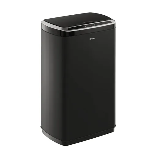 Miniatura 19 de Kraus GarbagePro Bote de basura rectangular de 13 galones manos libres con sensor de movimiento operado por batería en acabado negro mate con tapa