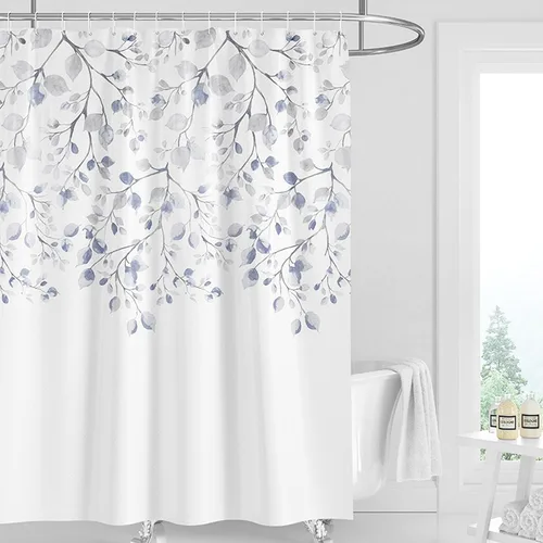 Miniatura 9 de DEARART Juego de cortinas de ducha negras de 60 pulgadas de ancho x 72 pulgadas de alto, cortinas de ducha de tela con ojales y ganchos, de secado