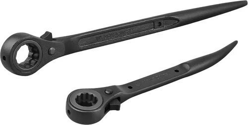 Miniatura 8 de MAXPOWER 2 piezas de juego de llave de andamio de perfil bajo, trinquete de spud de doble zócalo de 7/8 pulgadas x 3/4 pulgadas, 17mm x 19mm métrico