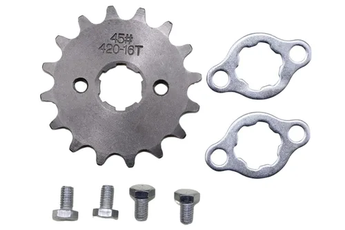 Miniatura 9 de Trkimal Motocicleta 420-10T Piñón delantero de 0.669 in para motocicleta de 50 cc, 70 cc, 90 cc, 110 cc, 125 cc, motocross, mini bicicleta, TaoTao