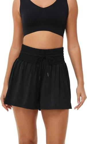 Miniatura 35 de Blaosn Pantalones cortos atléticos fluidos para mujer, gimnasio, yoga, entrenamiento, correr, pantalones cortos de tenis, falda falda linda, ropa