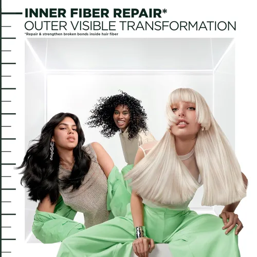 Miniatura 9 de Garnier Fructis Hair Filler Champú reparador de humedad, champú sin sulfato para cabello rizado y ondulado con ácido hialurónico, 10.1 onzas