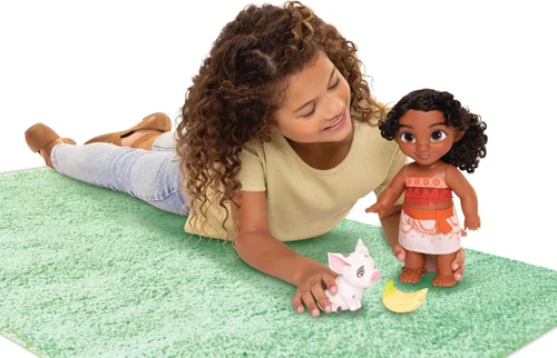 Miniatura 2 de Disney Moana 2 Hermana Pequeña Simea Muñeca y Figura de Pua - Juego de Muñecas para Niñas Oficialmente Licenciado, Gran Regalo de Cumpleaños, Regalo