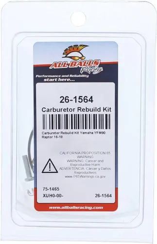 Miniatura 4 de All Balls Kit de carburador de carreras, completo 26-1564 compatible con/reemplazo para Yamaha YFM90 Raptor 2016-2018