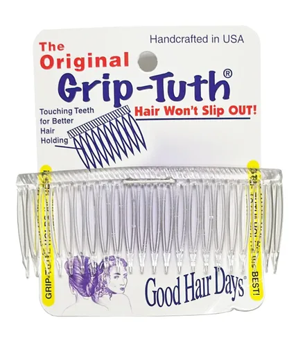 Good Hair Days Grip‑Tuth Frenchy - Peine lateral de 4 ″ para todo tipo de cabello, herramienta de peinado decorativa, joyería y accesorio nupcial,
