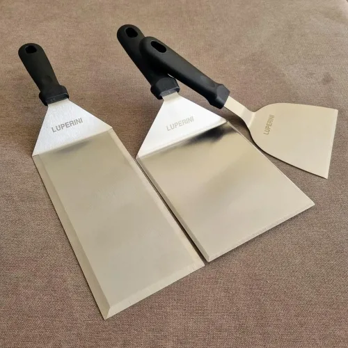 Miniatura 2 de LUPERINI. Juego de volteador para barbacoa, juego de acero inoxidable, espátula de parrilla para carne, pescado, huevo, panqueque, hamburguesa