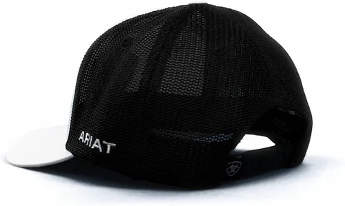 Miniatura 5 de ARIAT Gorra blanca con logotipo Flexfit Shield para hombre