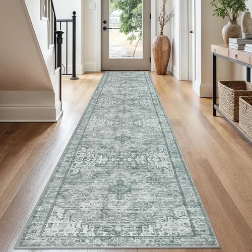 Miniatura 101 de SIILOOM Alfombra lavable de 2 x 3 pies, alfombra suave color taupe ceniza para entrada, tapete antideslizante para puerta de interior, tapete