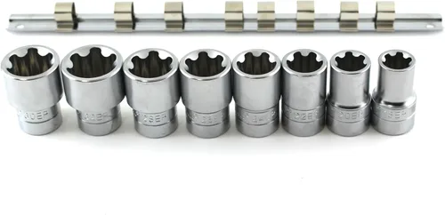 Miniatura 2 de TMAX 8 piezas Torx Plus 18-32EP Socket 1/2 pulgada de unidad cuadrada de reparación automática de impacto listo para herramientas