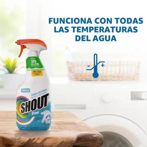 Miniatura 8 de Shout - Quitamanchas en aerosol para ropa con fórmula de enzima activa, sin fragancia, lejía ni colorantes, elimina manchas diarias incluyendo
