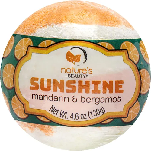Miniatura 2 de Nature's Beauty Sunshine - Bomba de baño con mandarina y bergamota, natural hecha a mano, no mancha, bomba de spa gaseosa de lujo, nutre la piel