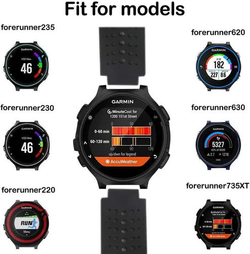 Miniatura 5 de honecumi Correa de repuesto para Garmin Forerunner 235, compatible con Garmin Forerunner 220/230/235/620/630/735XT, correas para reloj de golf