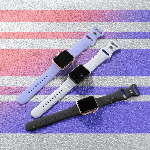 Miniatura 8 de Maledan Paquete de 6 correas compatibles con Apple Watch de 38mm 40mm 41mm 42mm 44mm 45mm 46mm 49mm, mujeres y hombres, correa deportiva de silicona