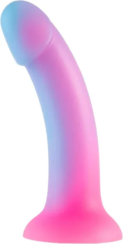 Conosolador de silicona realista de 7 pulgadas, juguete de pene brillante y colorido para sexo vaginal y anal, juguete sexual para adultos para el