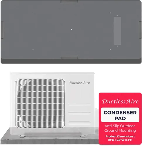 Miniatura 2 de DuctlessAire Almohadilla para equipo – Mini Split AC unidad condensadora sin conductos – Mini aire acondicionado dividido, bomba de calor, HVAC