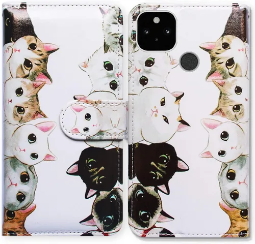 Miniatura 26 de Bcov Funda para Pixel 5a 5G, diseño de pájaro negro y verde con tapa para teléfono, con ranura para tarjetas, soporte para Google Pixel 5a 5G 2021