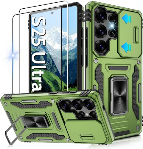 Miniatura 190 de Gritup para Samsung Galaxy S22 Funda con protectores de pantalla HD de 2 paquetes y cubierta deslizante para la cámara, protección contra caídas