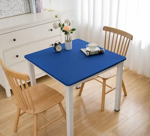 Miniatura 31 de Wolkemer Mantel Redondo Ajustado de 2 Pies de Spandex Elástico Cubierta para Mesa de Cóctel Borde Elástico Negro Cubierta Superior de Mesa