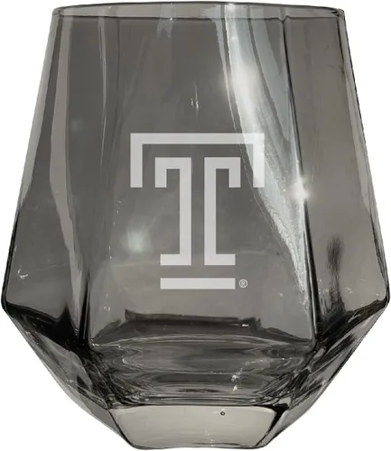 Miniatura 5 de Temple University - Copa de vino grabada con corte de diamante, sin tallo, de 10 onzas, producto universitario con licencia