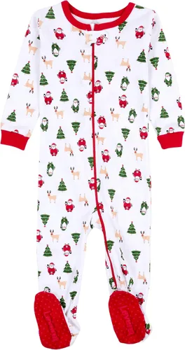 Leveret Pijamas de algodón con pies para bebés, niños y niñas, variedad de colores (talla 3 meses-5 años)