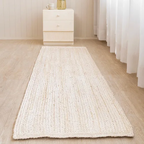 Miniatura 14 de Homemonde - Alfombra de yute, 2'x3', rectangular, decoración bohemia para el hogar, alfombra reversible y trenzada tejida a mano, estilo rústico