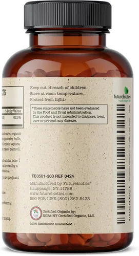 Miniatura 5 de Futurebiotics Vitamina D3 5,000 UI (125 MCG), Suplemento orgánico de vitamina D certificado por USDA, 360 tabletas