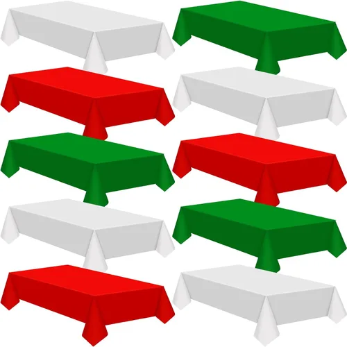 Miniatura 10 de Juexica 12 Pcs Disposable Plastic Tablecloth 54" x 108" Waterproof Table Cover Plastic Decorative Table Cloth for Birthday Graduation Ocean Theme