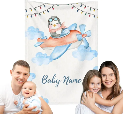 Miniatura 13 de Manta de bebé personalizada con nombre, manta de envolver personalizada con nombre para niñas y niños, recién nacidos, regalos para niños pequeños