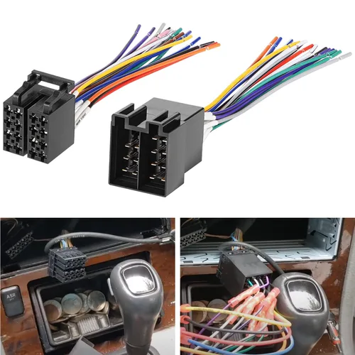 Adaptador de arnés de cable de radio ISO de 16 pines para Peterbilt Freightliner Semi Truck International Volvo Sterling Mack Kenworth Stereo