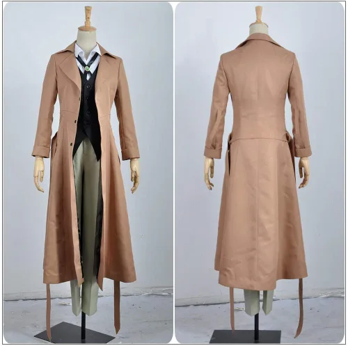 Miniatura 3 de Cos-Animefly Anime Bungo Stray Dogs Osamu Dazai Cosplay traje largo gabardina Halloween fiesta traje para hombres mujeres