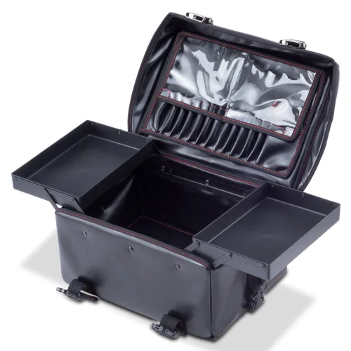 Miniatura 2 de Maquillador profesional 2 en 1 Rolling Maquillaje Tren Estuche Organizador Cosmético Carro Suave con Cajones de Almacenamiento y Hebillas de Metal