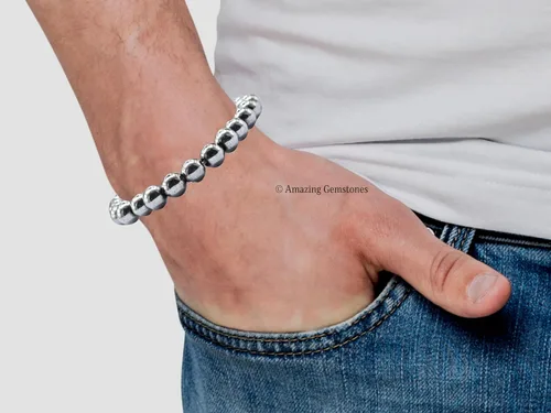 Miniatura 169 de Amazing Gemstone Pulsera de cristal para mujeres y hombres, pulsera de cristal curativo de protección, pulsera elástica con cuentas de piedras