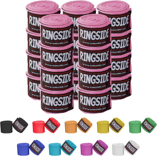 Miniatura 8 de Ringside Mexican Style Boxing Hand Wraps (Pairs) - 180" Semi-Elastic Cotton Blend Wrist Support with Thumb Loop for MMA, Muay Thai, Kickboxing
