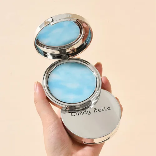 Miniatura 7 de Polvo prensado facial con control de aceite, polvo prensado de gelatina para maquillaje facial, sin polvo, delicado y agradable al tacto, acabado