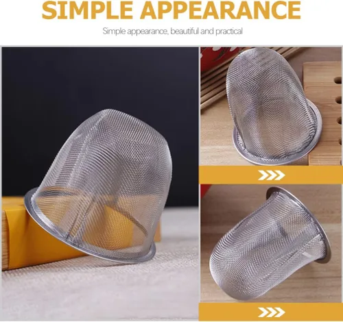 Miniatura 5 de 6 uds. Tetera de té de repuesto de acero inoxidable de malla de filtro Infusor de té chino tetera tetera japonesa Tetera Colador de malla Accesorios