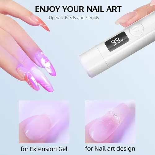 Miniatura 3 de Luz UV de mano con cabezal de sellado de uñas, lámpara LED portátil de 3 W, secador de uñas USB recargable inalámbrico con sello de silicona
