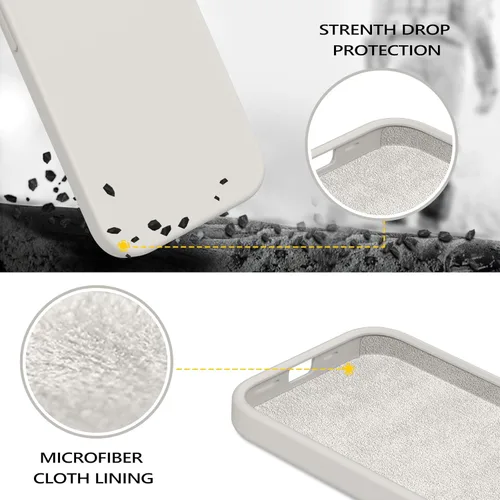 Miniatura 88 de GUAGUA Funda compatible con iPhone 17 Pro Max de 6.9 pulgadas, silicona líquida, goma de gel suave, delgada, forro de microfibra delgada