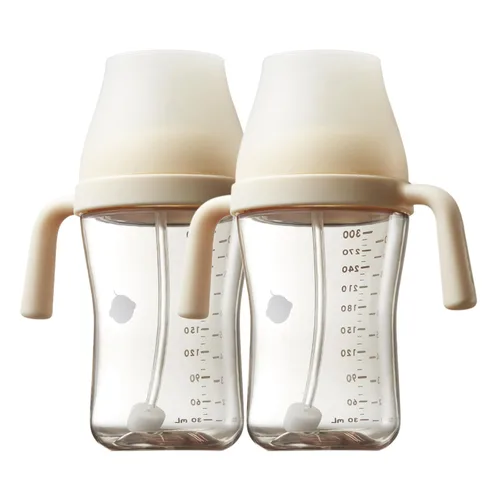 Miniatura 9 de Bc Babycare: vaso para sorber con pezones y asas para niños de 6+ meses, vaso antiderrame para sorber, tazas con pajita para niños pequeños con Beige