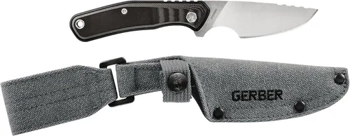 Miniatura 2 de Gerber Gear Downwind Caper - Cuchillo de hoja fija con funda para equipo de caza, color negro