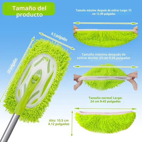 Miniatura 2 de Unoutur Paños de barrido en seco reutilizables de microfibra Compatibles con Swiffer Sweeper Mopa de limpieza con repuestos de almohadillas