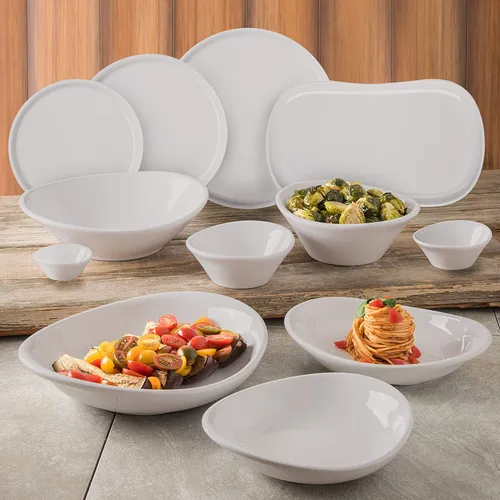 Miniatura 6 de Carlisle FoodService Products Stadia - Plato de plástico reutilizable para aperitivos para el hogar y restaurantes, melamina, 7.25 pulgadas