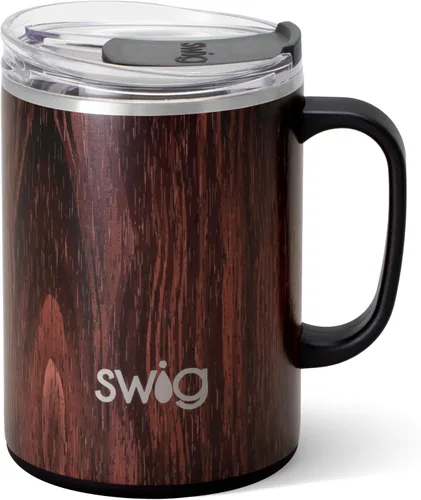 Miniatura 36 de Swig Life Taza de Viaje de 18 oz, Vaso Aislante con Asa y Tapa, Taza de Café de Viaje, Compatible con Portavasos, Acero Inoxidable, Vaso de 18 oz